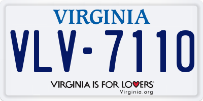 VA license plate VLV7110