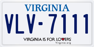 VA license plate VLV7111