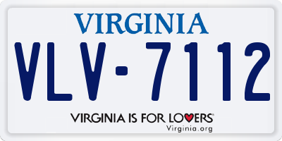 VA license plate VLV7112