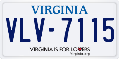 VA license plate VLV7115