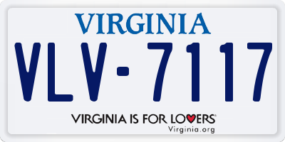 VA license plate VLV7117