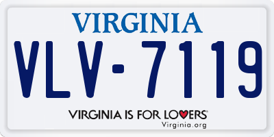 VA license plate VLV7119