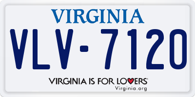 VA license plate VLV7120