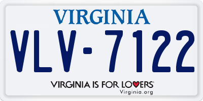 VA license plate VLV7122