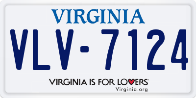 VA license plate VLV7124