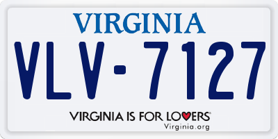 VA license plate VLV7127