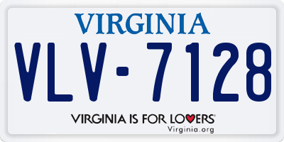 VA license plate VLV7128