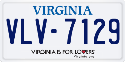 VA license plate VLV7129