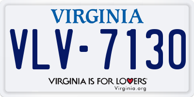 VA license plate VLV7130