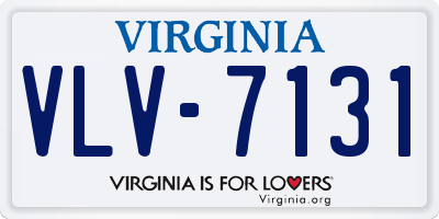 VA license plate VLV7131