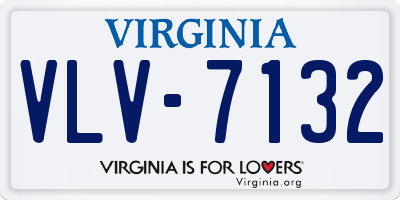 VA license plate VLV7132