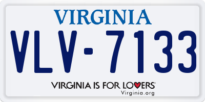 VA license plate VLV7133