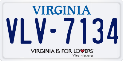 VA license plate VLV7134