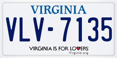 VA license plate VLV7135