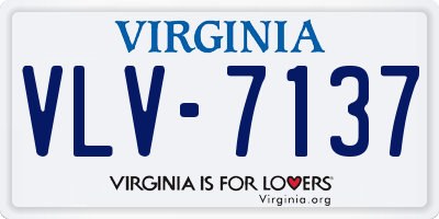 VA license plate VLV7137