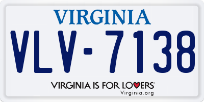 VA license plate VLV7138