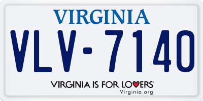 VA license plate VLV7140