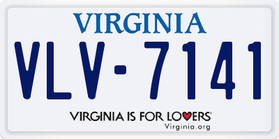 VA license plate VLV7141