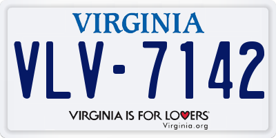 VA license plate VLV7142