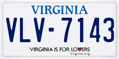 VA license plate VLV7143