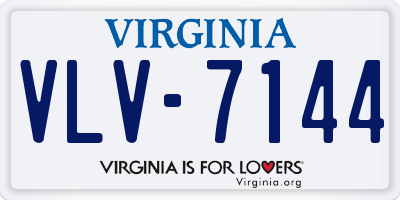 VA license plate VLV7144