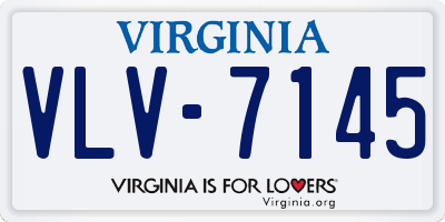 VA license plate VLV7145