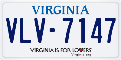 VA license plate VLV7147