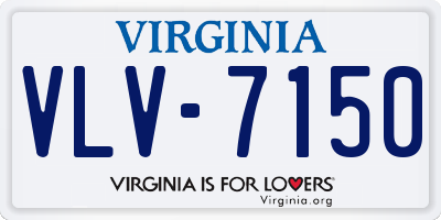 VA license plate VLV7150