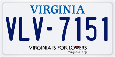 VA license plate VLV7151