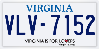 VA license plate VLV7152