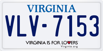 VA license plate VLV7153