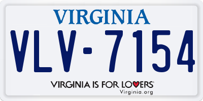 VA license plate VLV7154