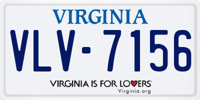 VA license plate VLV7156