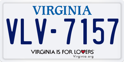 VA license plate VLV7157