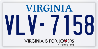 VA license plate VLV7158