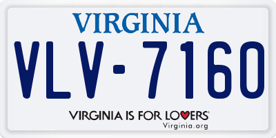 VA license plate VLV7160