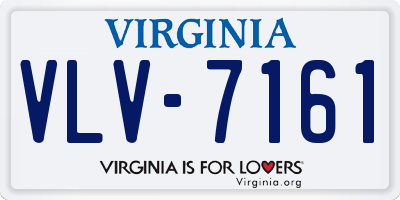 VA license plate VLV7161