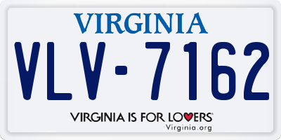 VA license plate VLV7162