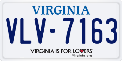 VA license plate VLV7163