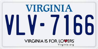 VA license plate VLV7166