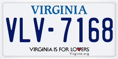 VA license plate VLV7168