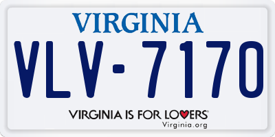 VA license plate VLV7170