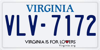 VA license plate VLV7172