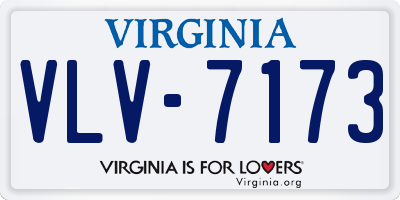 VA license plate VLV7173