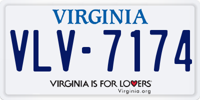 VA license plate VLV7174