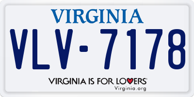 VA license plate VLV7178