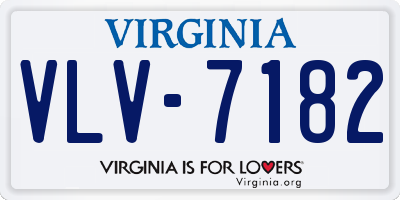 VA license plate VLV7182