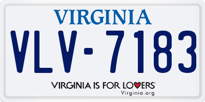 VA license plate VLV7183