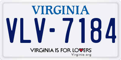 VA license plate VLV7184