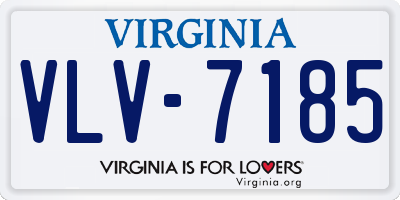 VA license plate VLV7185